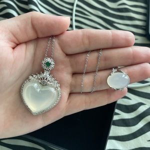 Love Moonstone with Emerald